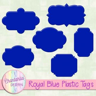 Free royal blue plastic tag design elements