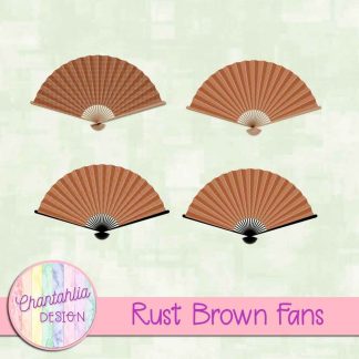 Free rust brown fan design elements