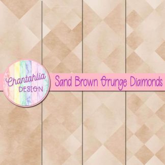 Free digital papers in sand brown grunge diamonds designs.