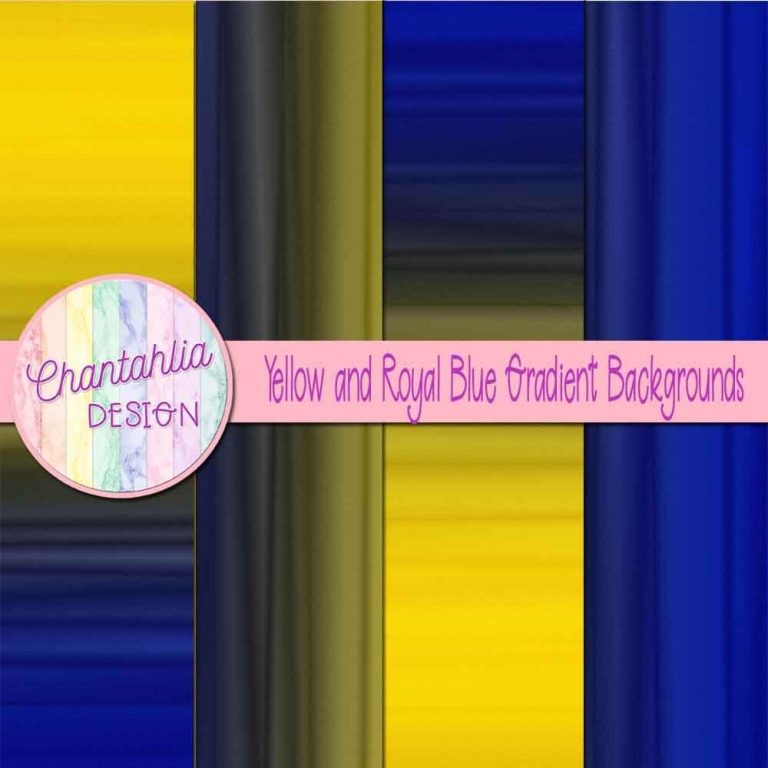 Free Yellow and Royal Blue Digital Papers with Gradient Designs