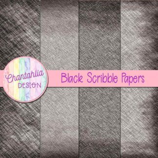 Free black scribble digital papers