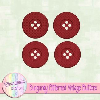 Free burgundy patterned vintage buttons