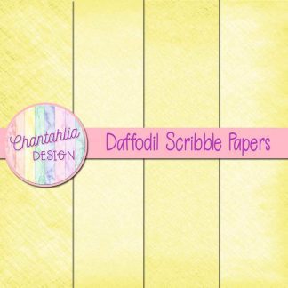 Free daffodil scribble digital papers