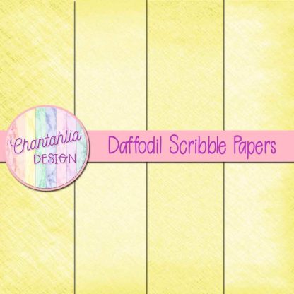 Free daffodil scribble digital papers