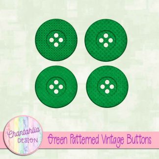 Free green patterned vintage buttons