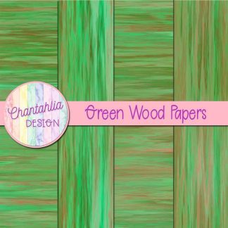 Free green wood digital papers