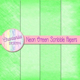 Free neon green scribble digital papers