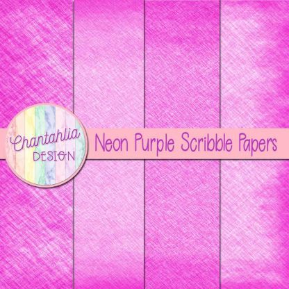 Free neon purple scribble digital papers