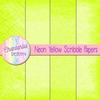 Free neon yellow scribble digital papers