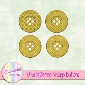 Free olive patterned vintage buttons