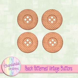 Free peach patterned vintage buttons