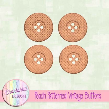 Free peach patterned vintage buttons