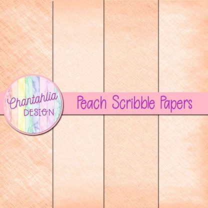 Free peach scribble digital papers