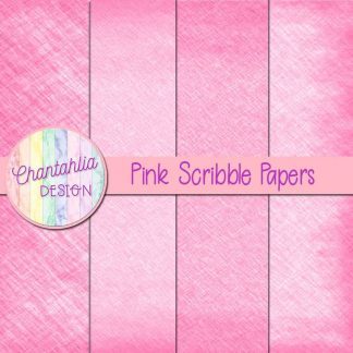 Free pink scribble digital papers