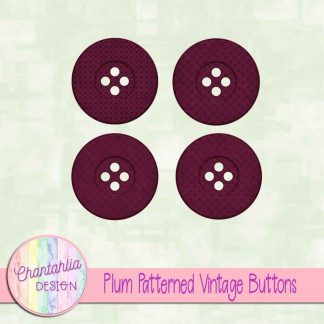 Free plum patterned vintage buttons