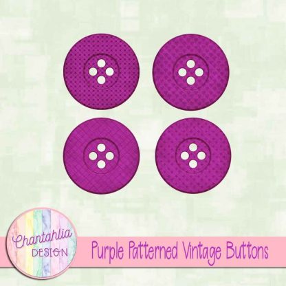 Free purple patterned vintage buttons