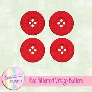 Free red patterned vintage buttons