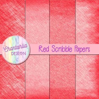 Free red scribble digital papers