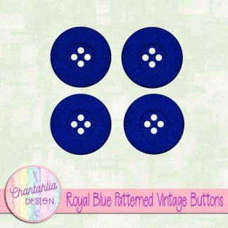 Free royal blue patterned vintage buttons