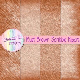 Free rust brown scribble digital papers