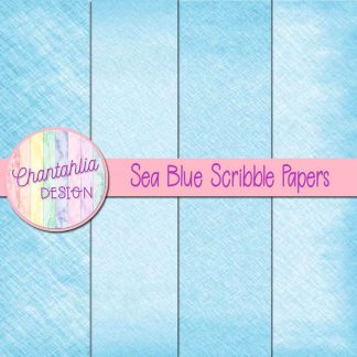 Free sea blue scribble digital papers