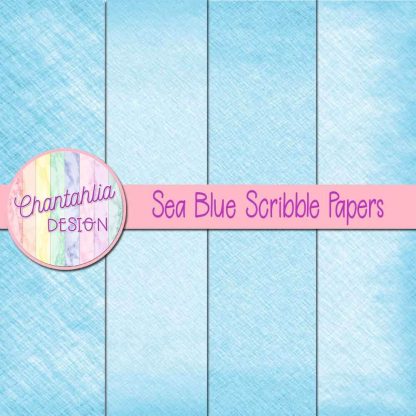 Free sea blue scribble digital papers