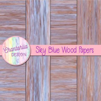 Free sky blue wood digital papers
