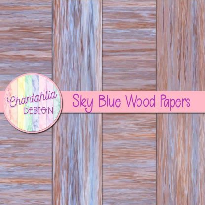 Free sky blue wood digital papers