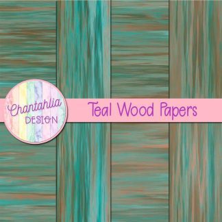 Free teal wood digital papers