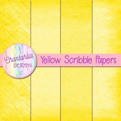 Free yellow scribble digital papers