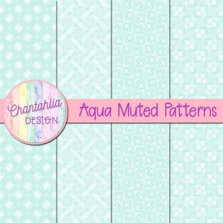 free aqua muted patterns digital papers