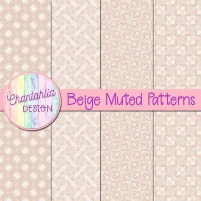free beige muted patterns digital papers