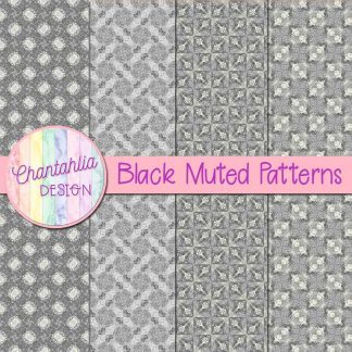 free black muted patterns digital papers