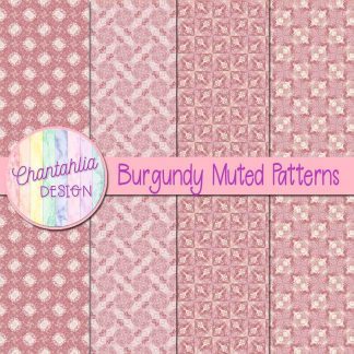 free burgundy muted patterns digital papers
