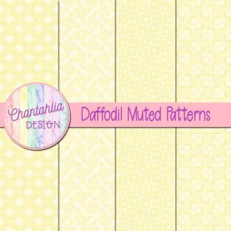 free daffodil muted patterns digital papers