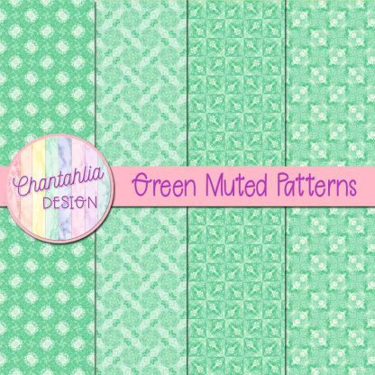 free green muted patterns digital papers