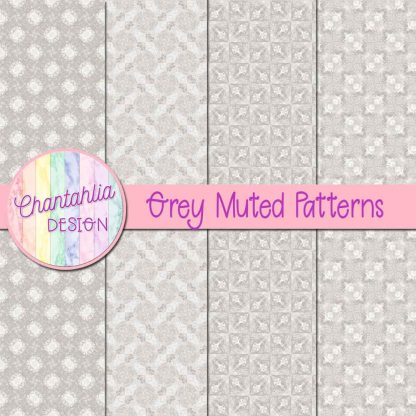 free grey muted patterns digital papers