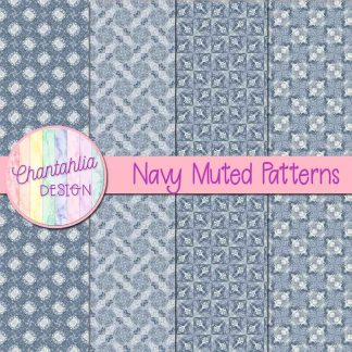 free navy muted patterns digital papers