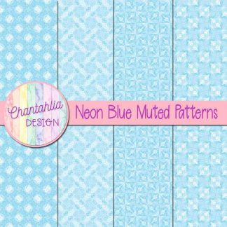 free neon blue muted patterns digital papers