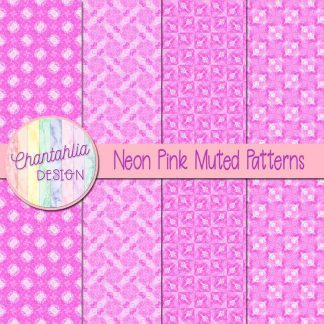 free neon pink muted patterns digital papers