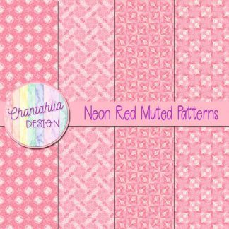 free neon red muted patterns digital papers