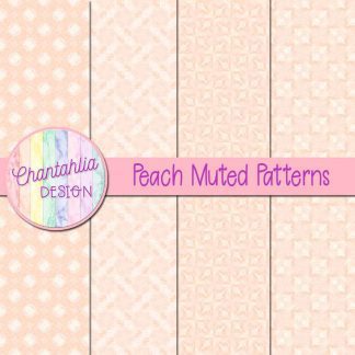 free peach muted patterns digital papers