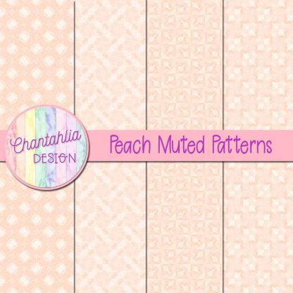 free peach muted patterns digital papers