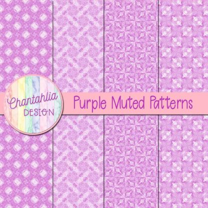 free purple muted patterns digital papers