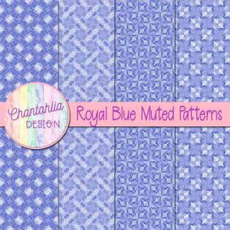 free royal blue muted patterns digital papers
