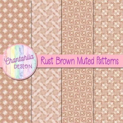 free rust brown muted patterns digital papers