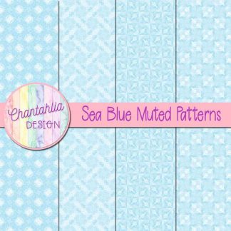 free sea blue muted patterns digital papers