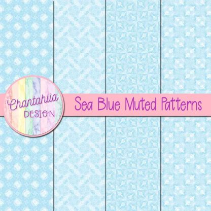 free sea blue muted patterns digital papers