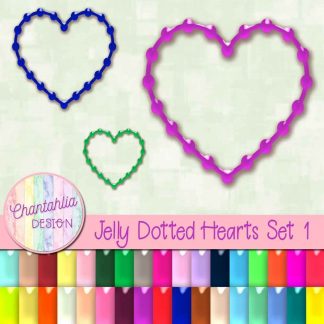 free heart design elements in a jelly style