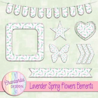 Free lavender spring flowers design elements